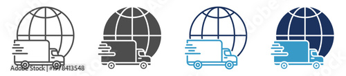 logistic multi purpose icon set