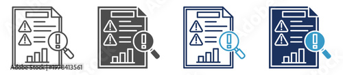 risk analysis multi purpose icon set
