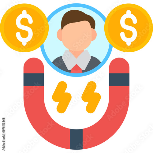 Lead Generation Icon Vector Element