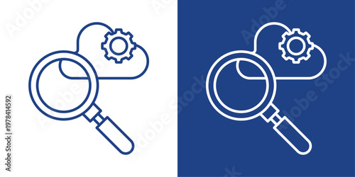 Data Insights Blue And White Icon Style Collection