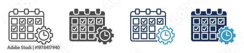 scheduling multi purpose icon set