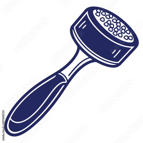 Meat Tenderizer Illustration for Culinary Use in Food Preparation and Cooking with a Sturdy Handle