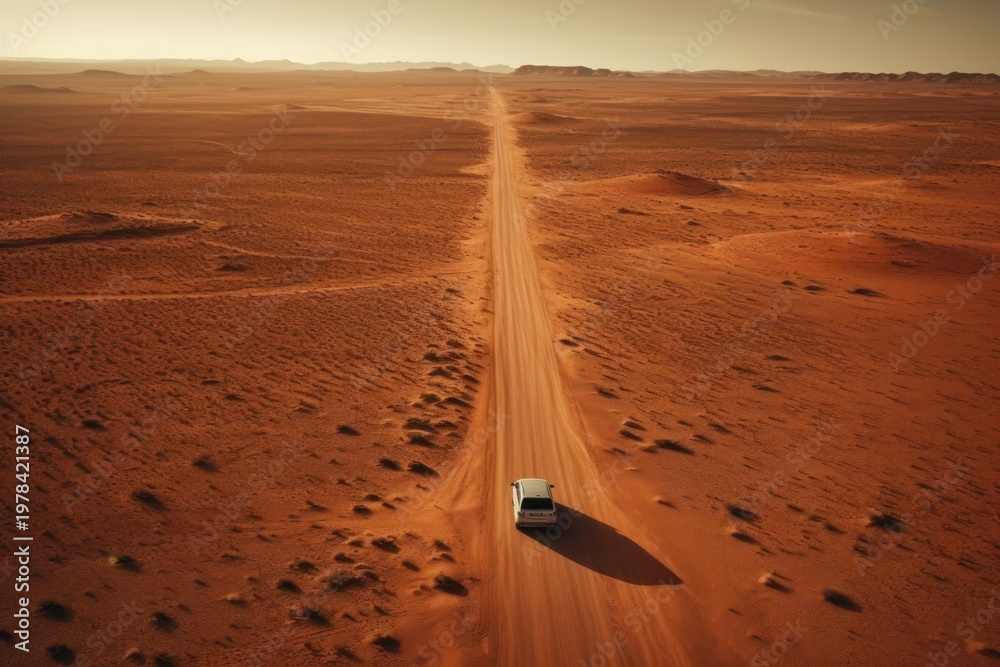 Fototapeta premium Road trip in desert transportation automobile outdoors.