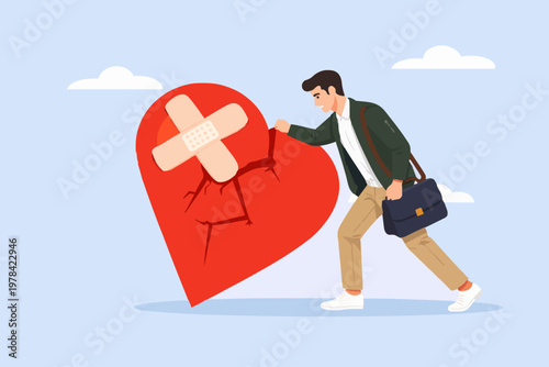 Sad Man With Broken Heart