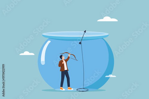 Small Person and Big Fishbowl