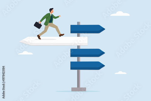 Business Man With Direction