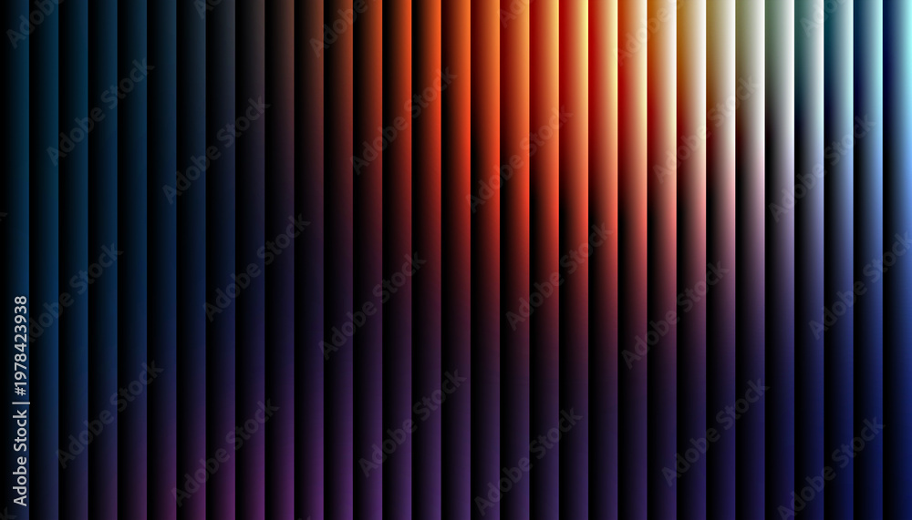 Obraz premium Multicolor Ribbed Glass Effect Background