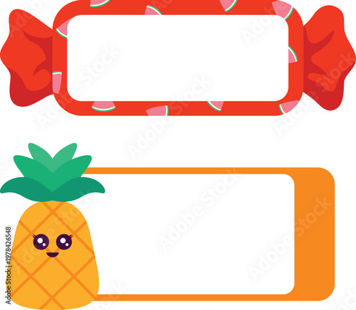 A playful illustration of a frowning face with two eyes and a big tooth