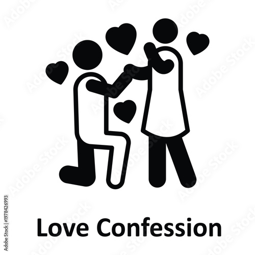  Love Confession Vector icon which can easily modify or edit