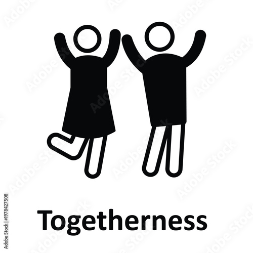  Togetherness Vector icon which can easily modify or edit