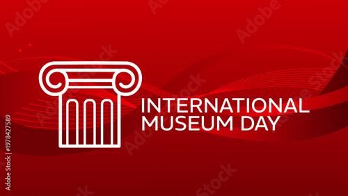 International Museum Day - banner, poster, card - vector illustration
