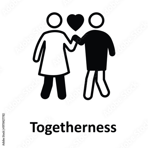 Togetherness Vector icon which can easily modify or edit