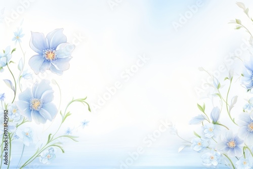 Blue flower border flowers backgrounds nature.