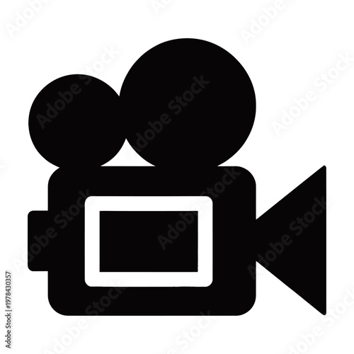 Vector of a classic video camera icon
