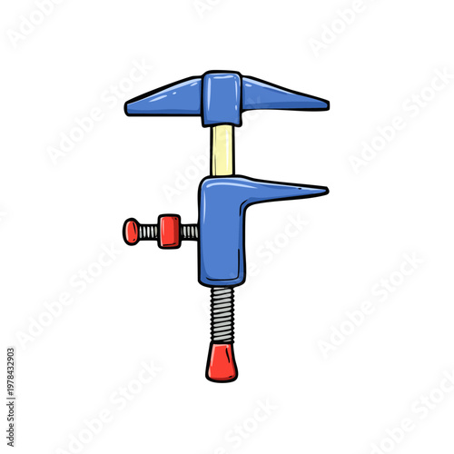 Colorful Cartoon Illustration of a Vernier Caliper Tool for Measurement and Precision