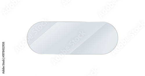 Wallpaper Mural Transparent glass panel with realistic glossy reflections and light highlights. Acrylic with reflections and light, plexiglass. Glass covering with light reflections, PNG vector image. Torontodigital.ca