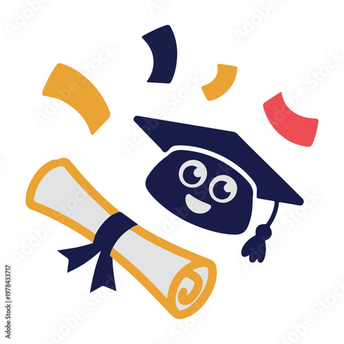 Class of 2025 Lettering Design – Graduation Greeting, Invitation & Celebration Vector