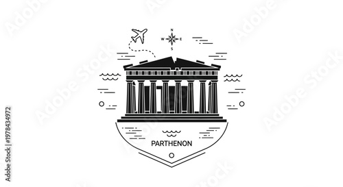 Illustration of the Parthenon Building.