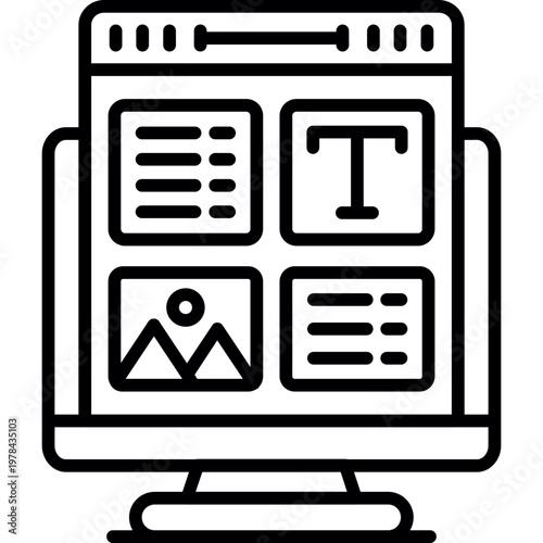 Web Fonts Icon Vector Element