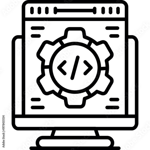 Web Development Icon Vector Element