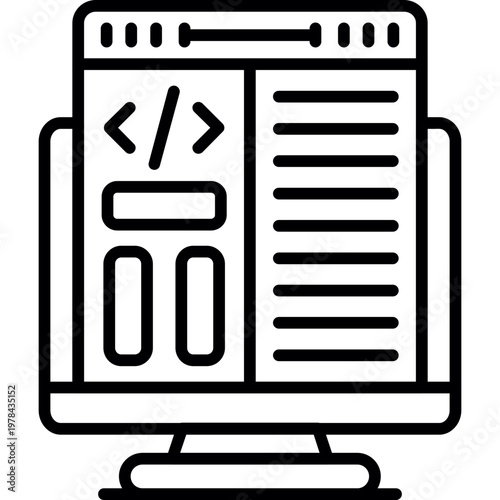 Front End Icon Vector Element