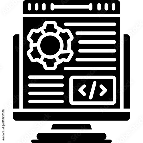 Back End Icon Vector Element