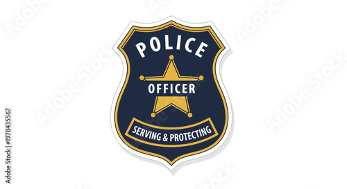 Police Officer Badge Emblem.
