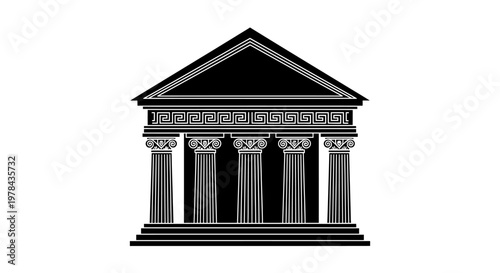 Detailed illustration of ancient building.