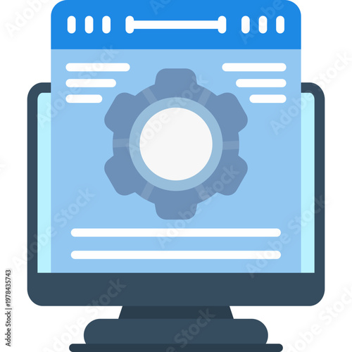 Website Maintenance Icon Vector Element