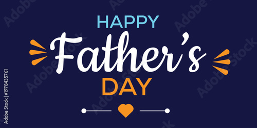 Happy father's day greeting card with decorative elements