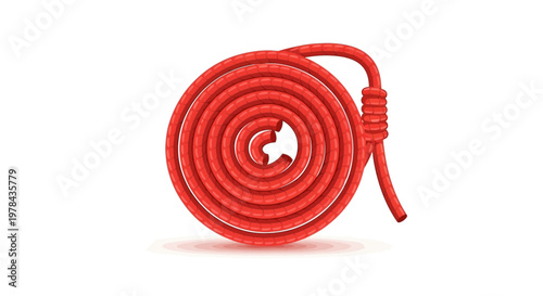 Red Fire Hose Coil.