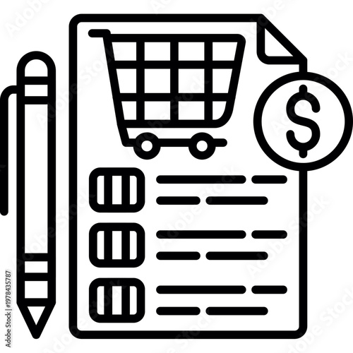 Sell Order Icon Vector Element