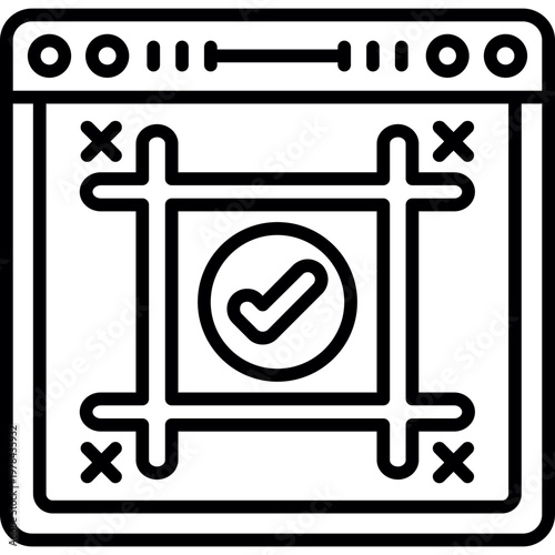 Position Size Icon Vector Element