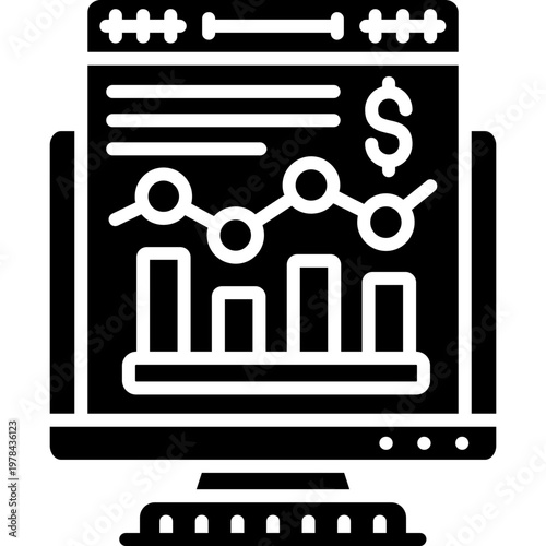 Online Trading Icon Vector Element