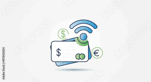 A social network technology illustration featuring a cloud computing concept with mobile phone and laptop icons for wireless internet communication and business connection
