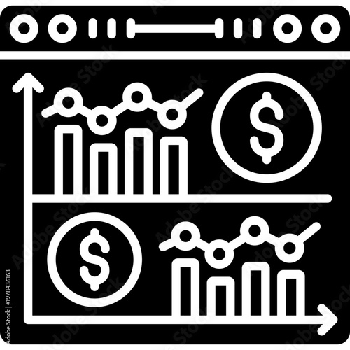 Market Depth Icon Vector Element