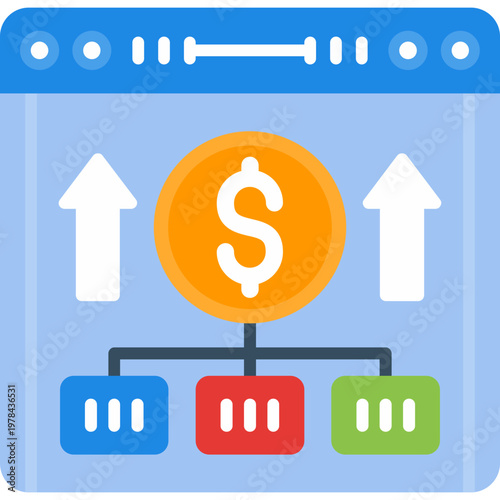 Asset Allocation Icon Vector Element