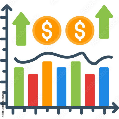 Moving Average Icon Vector Element