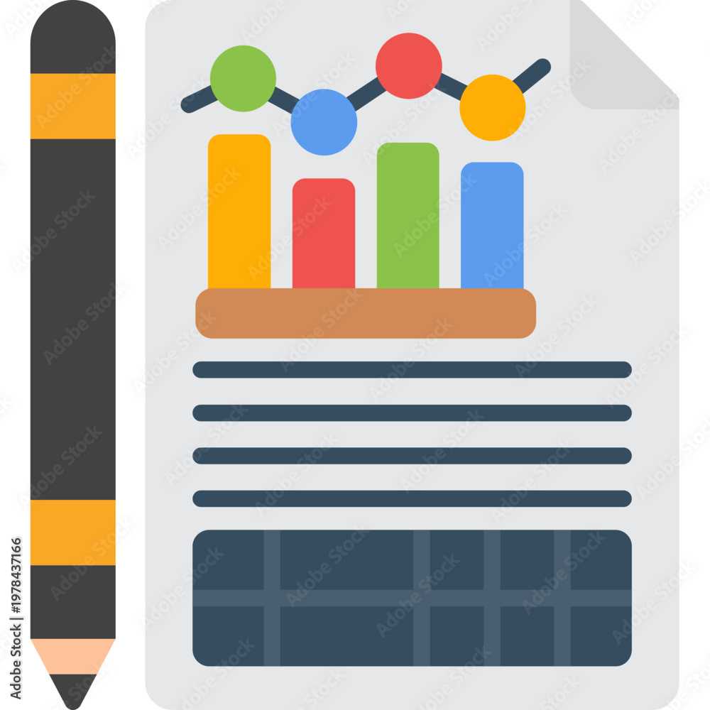 Naklejka premium Report Icon Vector Element