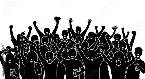 Diverse Group of People Celebrating Together.