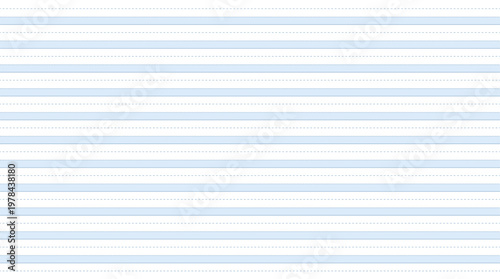 Blue highlighted writing paper for dyslexia support, handwriting aid sheet with visual cues for special education and sensory learning.