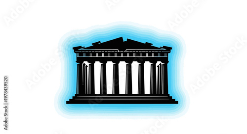 Classic Building Columns Architecture Design.