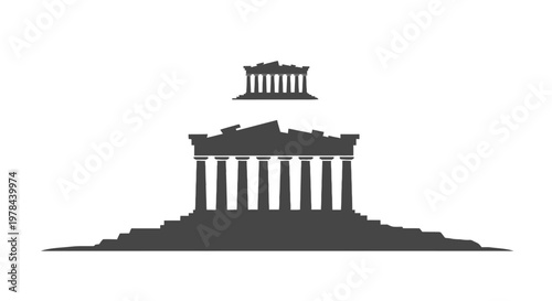 Ancient Greek Temple Architecture Columns.