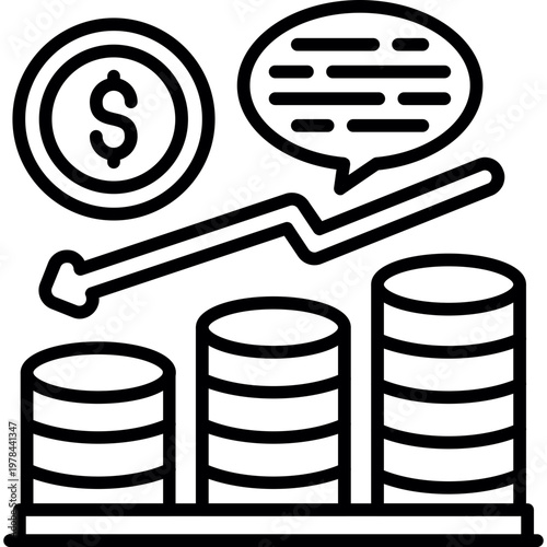 Financial Distress Icon Vector Element