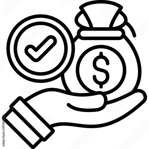 Debt Settlement Icon Vector Element