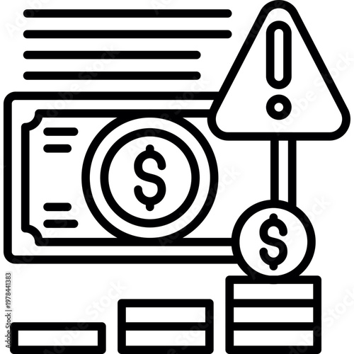 Loan Default Icon Vector Element
