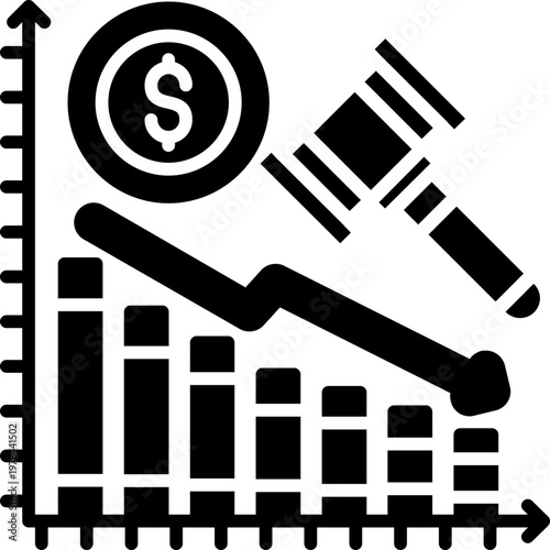 Bankruptcy Icon Vector Element