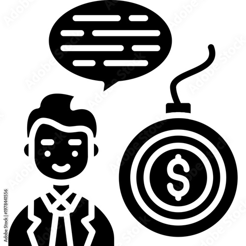 Debtor Icon Vector Element