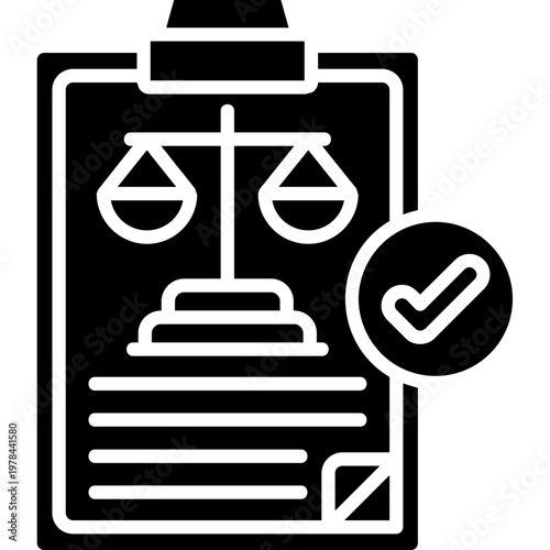 Court Filing Icon Vector Element