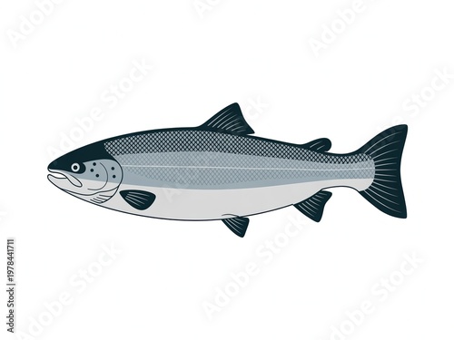 Colorful Fish with Green Fins Vibrant Underwater AI Art Illustration Ocean Fantasy Design